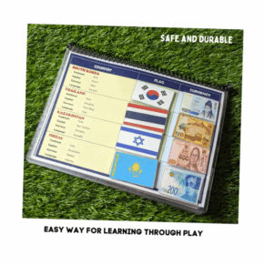 Flags and currencies busy book